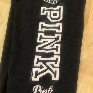 Victoria’s Secret pink logo sweatpants sz sm